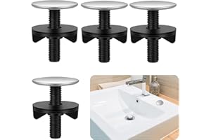 NOLACE Sinken Loch Abdeckung 4 Stück Wasserhahn Lochabdeckung Schwarz Lochabdeckung Spüle Wasserhahn Loch Abdeckung Küche Spülbeckenlochabdeckung Edelstahl für Spülbeckenlochstopfen Bad Waschbecken Zubehör