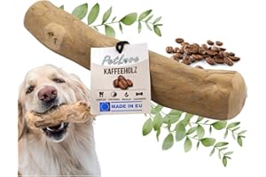 PetLove Kaffeeholz für Hunde • Kauholz Hund als Hundespielzeug & Zahnpflege • Holzknochen für Hund • Ohne Koffein • Größe: S • Für Welpen & kleine Hunde