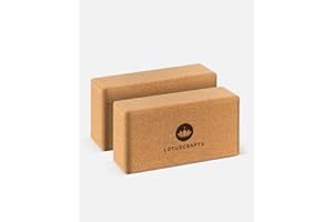Lotuscrafts Supra Grip Cork Yoga Brick - Ekologiczny Korek z Portugalii - Blok do Jogi - Klocki do Jogi - Cegła z Korka