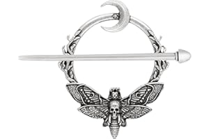 Hanary Crescent Moon Moth Hairpin Gothic Hairpin with Trendy Design