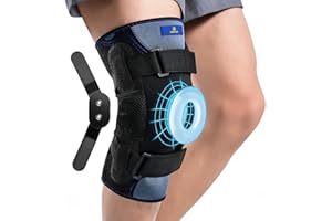 ABYON Hinged Knee Brace for Men and Women, Breathable Non-slip Knee Support with Open Patella and Dual Side Stabilizers for Knee Pain Relief, MCL, ACL, LCL, Tendonitis, Ligament (XXL)