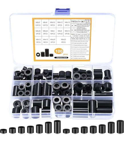 320 stuks ronde afstandshulzen voor M3, M4 schroeven, nylon ronde