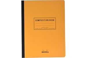 RHODIA 119248C - Quaderno Flessibile Dorso Telato Composition Book arancione- B5 - a righe - 160 pagine - Carta Clairefontaine bianca 80 g/m - Classic