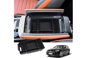 BIXUAN W206 2024 kompatybilny z Mercedes Benz klasy C W206 2021-2023, konsola środkowa, pudełko do przechowywania z antypoślizgową matą, schowek na podłokietniki, akcesoria, podłokietnik,