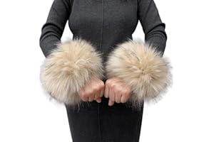 Katutude Polsino in pelliccia sintetica morbida da donna, polsino in pelliccia sintetica, polsino da polso, per donne e ragazze