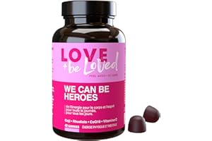 Gummies Énergie Physique et Mentale “We can be Heroes” | 42 Gommes Vegan | Complément Alimentaire Énergie | Diminution de la Fatigue | Made in France | Love and be Loved