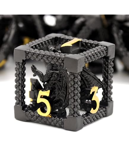 Ciondolo Antico Orologio Con Drago E Set 7 Dadi Metallici Per D&amp;D E GdR