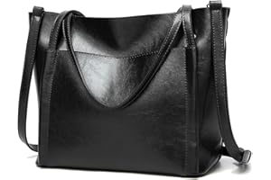 Coolives Borsa Tote con Tracolla da Donna Secchiello Borse a mano a Spalla in Pelle PU per Signora