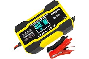 NEXPEAK 10-Amp Car Battery Charger, 12V and 24V Smart Fully Automatic Battery Charger with Temperature Compensation for Car Truck Motorcycle Marine Lead Acid Batteries