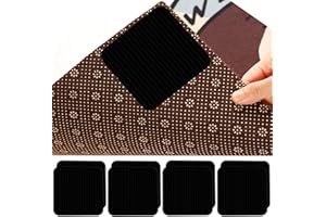 ZHUFAS 8 Stück Teppich Antirutschunterlage, Antirutschmatte für Teppich, Teppiche Greifer rutschfest, Teppichgreifer Wiederverwendbare, für Antirutsch(Schwarz)