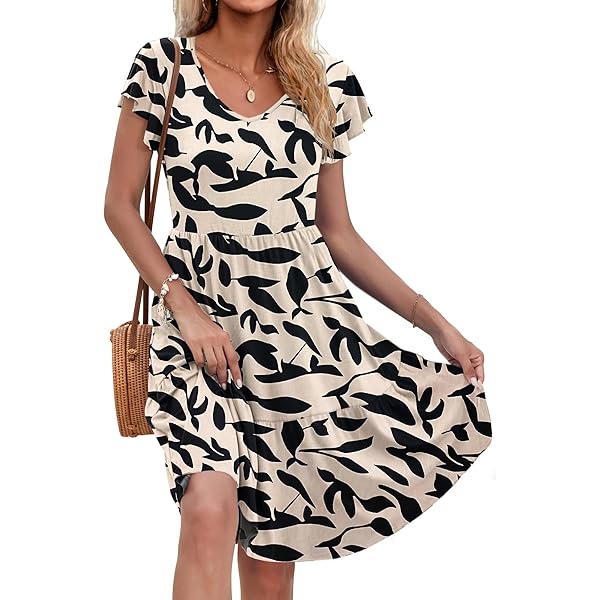 Robe Midi Femme Sans Manches Taille Smockée Polyester Mi-Mollet