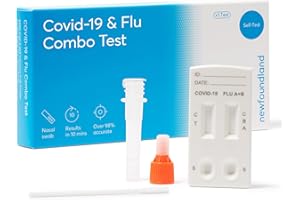 Newfoundland COVID & Flu Combo Test Kit - Dual Home Self-Testing for Influenza & COVID-19 - Rapid Results in 10 Minutes - Detects Coronavirus & Flu Strains - CE Certified - Single Use