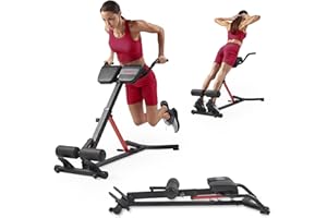 SUNNY HEALTH AND FITNESS Sunny Health & Fitness Stacja Unisex-SF-BH620062 Rzymskie krzesło z funkcją dipów, czarny, jeden rozmiar