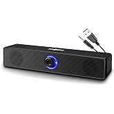 FRONTECH 1.0 USB Powered Multimedia Speakers with RGB Lights, 10W Output Power, AUX/USB Connectivity, for Laptop, PC, Mobile, Volume Control (SPK-0008, Black)