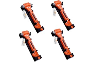 HUMPTI Martillo Rompe Cristales Coche, Herramienta Romper Cristal Vehiculo y Cortar Cinturon, Rompecristales y Cinturon, Romper Cristal Coche y Cinturon, Rompe Lunas Coche y Cortar Cinturones (Pack 4 uds)