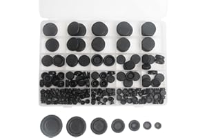 SEWOKON 215 Pcs Rubber Grommets for Holes, Grommets, Grommet Kit, Rubber Grommet, Rubber Grommet Kit, Rubber Grommets, Rubber Grommets Kit, Black Rubber Hole Plugs.