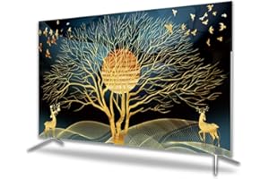 NANKAN 32-75 Zoll TV-Abdeckung, Staubdichtes Polyester Schutzhülle für TV-Bildschirm, Innenschlafzimmer Wohnzimmer Dekoration Glatte Weiche Staubschutzhülle (Size : 65in)