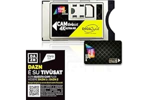 DIGIQUEST CAM Tivùsat 4K Ultra HD certificata | Accesso ai canali HD e 4K | Facile installazione | Ideale per amanti di cinema e sport | Abilitato ai canali DAZN 1 e 2