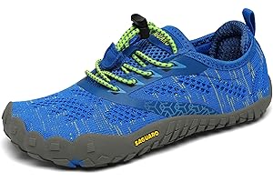 SAGUARO Minimalistas Barefoot Zapatillas de Trail Running Niños Zapatillas de Deporte Transpirables para Exterior Interior