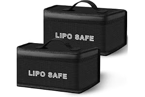 Vicloon Liten brandsäker Lipo-säkerhetsväska, 2 st förvaringslåda för Lipo-batteri, Lipo-batteriförvaringsväska, explosionssäkra säkerhetsväskor för bärbara batterier