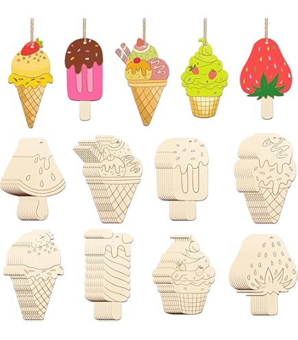 Hawaii Windspiel Bastelset - 10 Stück DIY Holz Windspiele Für Kinder