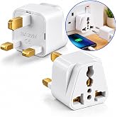 Kyrotech Tip G, İngiliz Adapt&ouml;r Fişi, Hindistan, İngiltere, Dubai, Hong Kong, Singapur, Kıbrıs Fişi, Hac, Umre Uyumlu, 2 ve 3