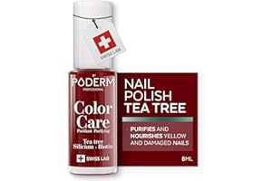 PODERM Swiss-Made Antifungal Nail Polish – Red Allure | Breathable Treatment with Tea Tree, Silicon & Biotin | Strengthens, Repairs & Conceals Yellow, Brittle & Damaged Nails | Podiatrist-Developed