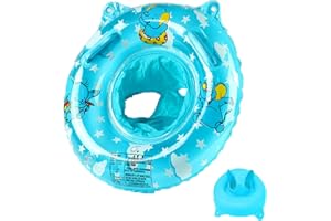 IRUNFAST Baby Swimming Float, Elephant Baby Swimming Ring with Safety Seat Baby Float Baby Swimming Ring Inflatable Baby Pool Float Ring for Toddlers Kids Children