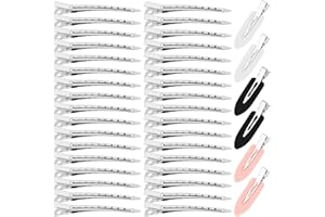 BUTBU Fermagli per Capelli Professionali, 40 Pezzi Becchi D'oca per Capelli, Metallo Fermagl, Capelli Styling Clip per Capell, per acconciature Donna Ragazza Hair Clip - 1