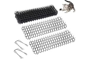 WASAII 6 szt. 40 * 20 cm mata dla kota z kolcami paski kolce plastikowe kolce wewnątrz i na zewnątrz do Dererrent Prickle Strip Dig Stopper Mata odstraszająca dla kotów Odstraszacz do kopania zwierząt