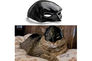KORSAOT Maschera Batman Adulto, Maschera Batman, Maschera Deadpool Adatto Halloween Mascherata Intrattenimento Quotidiano Abbigliamento per Animali Domestici (Nero)