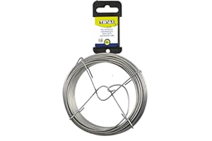 tenax Filo di Ferro zincato, Argento, Lunghezza 20 m - Diametro 2 mm
