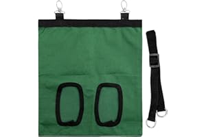 Rumyve Rabbit Hay Feeder Bag,Long Wear Feeder Bag,Oxford Fabric Hanging Bag,Small Animals Hay Feeder Bag for Rabbit Guinea Pig Hamster(Green)