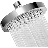 JINYOMFLY Shower head with arm, large anti-limescale shower head, round rain shower head, outdoor shower head, fixed shower h
