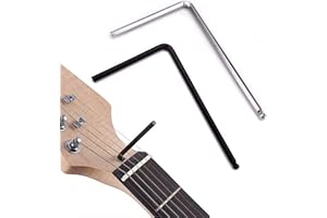 WDEC 2 PCS Clé de Guitare, Clé Allen Bout Sphérique Ajustement Outil De Truss Rod Pour Guitare, Outil de clé en métal 4mm / 5mm Boule pour Martin Guitare Acoustique