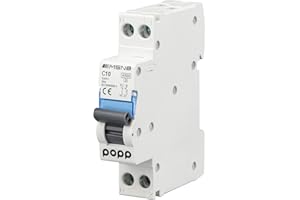 POPP® Interruptor Automático Magnetotérmico industrial CURVA C DPN SERIE MSN81NC 6A 10A 16A 20A 25A 32A 40A (DPN, 10A)