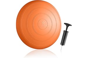 BODYMATE Cuscino propriocettivo Gonfiabile Comfort per Allenamento dell’Equilibrio, Core Training, Riabilitazione, Allenamento Coordinazione e Schiena - Vari Colori - Ø 33 cm - Pompa in Dotazione