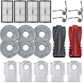 Geoviizon Roborock Saros 10R elektrikli s&uuml;p&uuml;rge aksesuarları, 1 ana fır&ccedil;a, 4 HEPA filtre, 6 temizleme pedi, 5 toz torbası, 4 