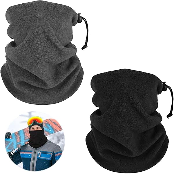 2 Scaldacollo In Pile Invernali - Multifunzione Per Sport Invernali, Moto, Sci, Corsa