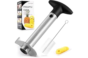 Coupe Ananas Decoupe Ananas en Acier Inoxydable, Éplucheur d'ananas, Outil pour la Maison, la Cuisine, avec Lame Tranchante pour les Anneaux de Fruits Coupés en Cubes