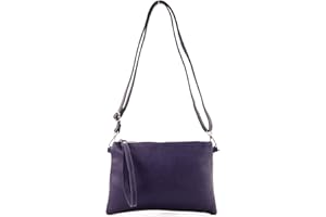 modamoda de - T186 - ital. Clutch Umhängetasche Leder Medium