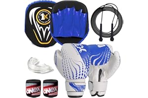 ONEX Boxing Pads Focus Mitts – Hook & Jab Training Pads for MMA, Muay Thai, Kickboxing & Martial Arts – Durable Hand Target for Punching & Striking Practice – Ideal for Coaches & Fighters Set
