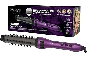 REVAMP Progloss Volume and Wave Hot Ceramic Brush, Retractable bristles , Heat , Purple