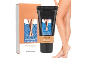 RAKIUTY Trucco per Gambe Impermeabile, Crema Colorata Gambe, Correttore Cicatrici Tatuaggio, Fondotinta Impermeabile per il Trucco del Corpo, Copertura del Tatuaggio, 30 ml, Medium Golw