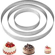 Set 10 Anelli Dessert In Acciaio Inox - Stampini Per Mousse E Torte 5x5