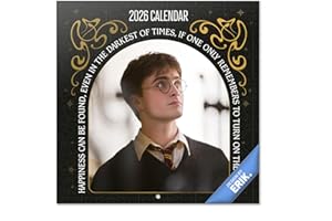 Grupo Erik Calendario Harry Potter 2026 pared, películas - Almanaque pared 2026 : Planificador mensual Con espacio para Anotar, Ilustraciones y Fácil de colgar (30x30cm)
