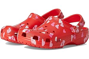 Crocs Zuecos clásicos Unisex para niños con diseño Floral Recortado