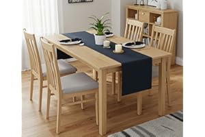 Magna Collection Table Runner - Black Table Runners for Dining Table 33cm x 150cm - 100% Cotton, Durable, and Wrinkle-Resistant Stitching, Ideal for Christmas Party Decoration