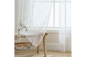 EMEMA Tende Voile Trasparenti per Camera da Letto Tende a Vetro per Letto Matrimoniale Interni con Occhielli Tende Voile per Cameretta Moderne Decorative 2 Pannelli 140x245 cm Verde