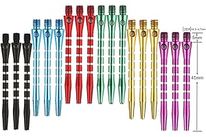 BIPY Dart Shafts and Flight Aluminio Medium Harrows 2BA Colored Darts Stems Metal Throwing Toy 6 Colores